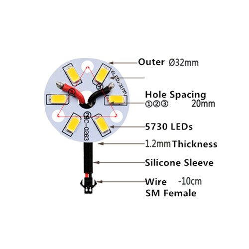 10Pcs SMD 5730 3W 32mm   LED ȭ  Pannel ٿ..